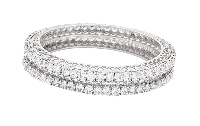 LBV Swarovski 925 Sterling Silver Bangles for Women