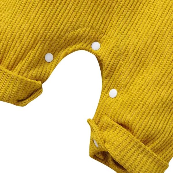 Hopscotch Boys Cotton And Polyester And Spandex Text Print Full-Sleeve Bodysuit in Yellow Color - Image 6