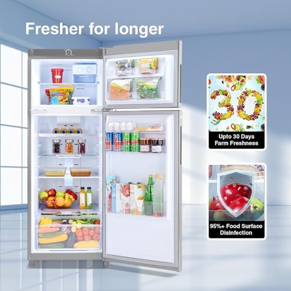 Godrej 223 L 3 Star Convertible Freezer 6-In-1, Nano Shield Technology, Inverter Frost Free Double Door Refrigerator(RT EONVALOR 260C RCIF ST RH, Steel Rush) - Image 3