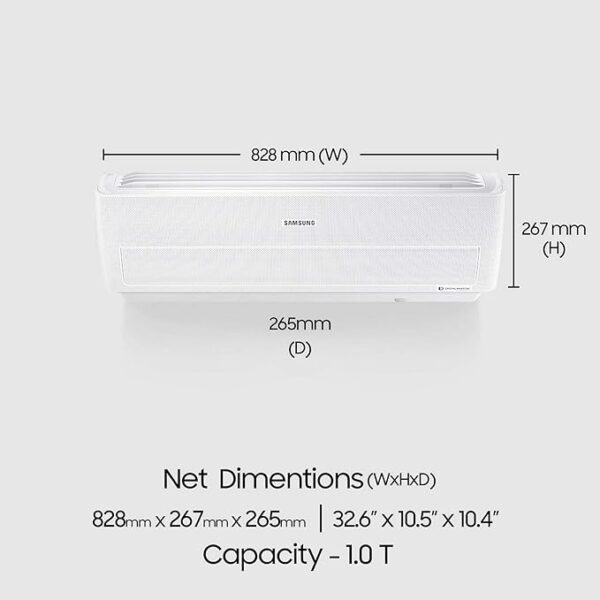 Samsung 1 Ton 3 Star Inverter Split AC (Alloy AR12NV3XEWK/NA White) - Image 3