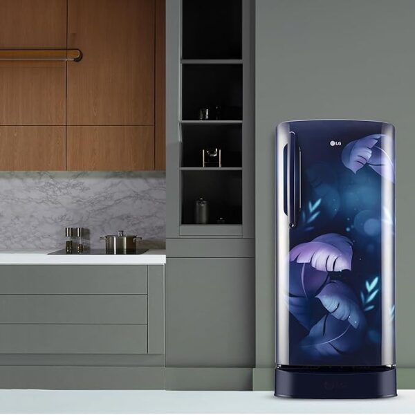 LG 201 L 5 Star Direct Cool Smart Inverter Compressor Single Door Refrigerator (GL-D211HBIZ, Blue ILAN, Fast Ice Making, Auto Smart Connect with Base Stand Drawer) - Image 2