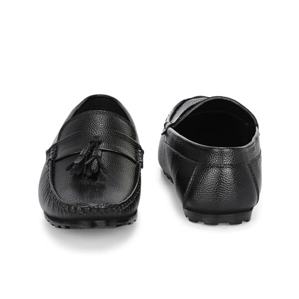 Tassillo Men's Leather Casual Loafer Moccasins & Tassel Shoes for Office Wear Shoes/Semi Formal Shoe for Party, Wedding Slip-On Loafer/Solid Stylish Lightweight and Comfortable Shoe - Image 3