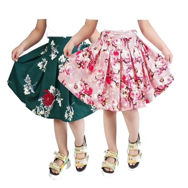Girl's Knee Length Skirt Pack of 2