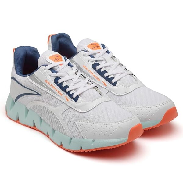 ASIAN Men's ZIGZAG-02 Sport Running,Walking,Gym Shoes with Cushioning Material,Extra Jump Lightweight Shoes TPR Outsole with Memory Foam Insole Casual Shoes for Men's & Boy's