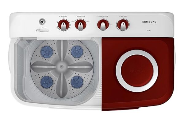 Samsung 7 kg, 5 Star, Semi-Automatic Top Load Washing Machine (WT70C3000RR/TL, Air Turbo Drying, Light Gray) - Image 6