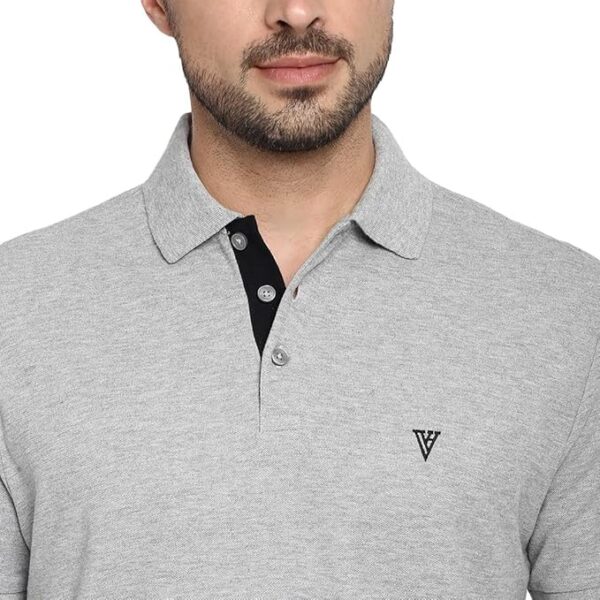 Van Heusen Men's Solid Regular Fit Polo - Image 3