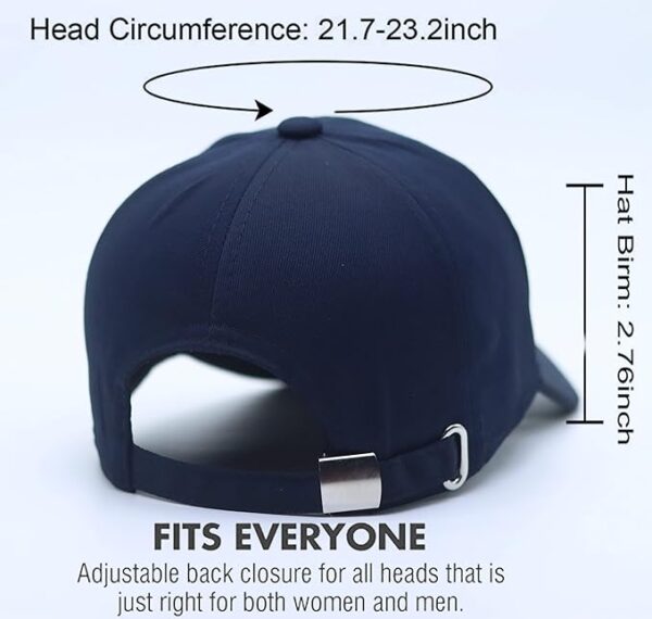 Fashionable Latest 3D Embroidered Cotton Adjustable Baseball caps for Men - Image 5