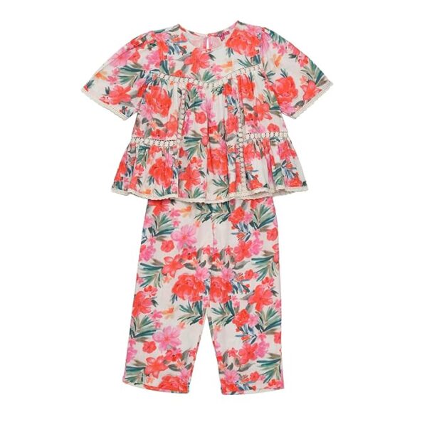 BIBA Girls Girls Cotton Printed Kurta Set