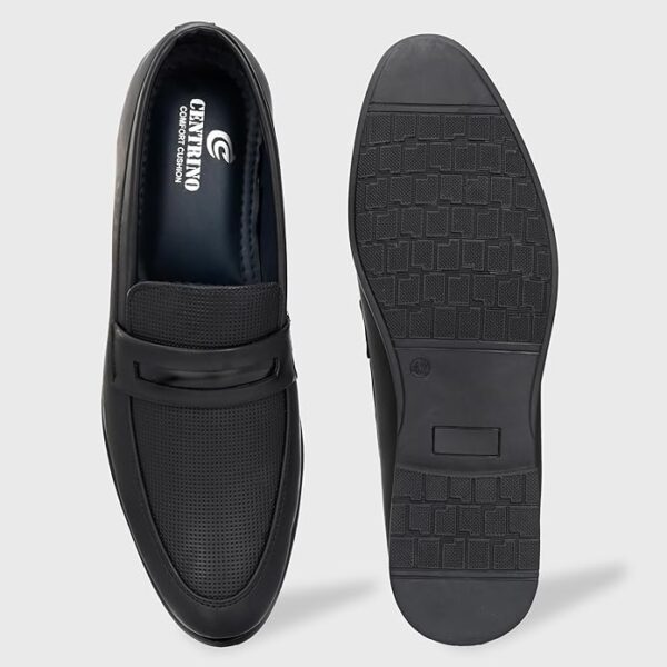 Centrino Slip-On Men's Formal Shoe | Stylish with Soft Cushioned Insole | Trendy Non Lace-Up Design | Perfect for Formal Wear (9703) - Image 5
