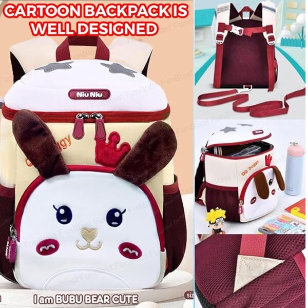 FunBlast Cute Small Size Fancy Bag for Kids Pre-Schoolers – Picnic Bag for Baby, Boys, Girls/Lightweight Travel Mini Backpack for Kids (28 X 22.5 X 12 CM) Age – 2 Years to 4 Years Toddlers - Image 4