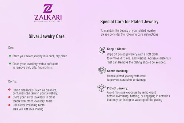 ZALKARI Pure 925 Sterling Silver American Diamond Zircon Floral Theme Bracelet For Womens | Gift For Womens And Girls | With Certificate Of Authenticity & Hallmark | 6 Months Warranty* - Image 5