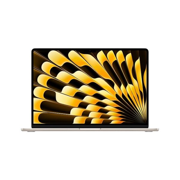 Apple 2024 MacBook Air 15″ Laptop with M3 chip: 38.91 cm (15.3″) Liquid Retina Display, 16GB Unified Memory, 512GB SSD Storage, Backlit Keyboard, 1080p FaceTime HD Camera, Touch ID- Starlight - Image 2