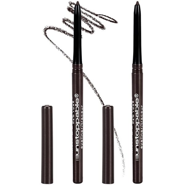 Maybelline New York Unstoppable Smudge Proof Black,Matte,Waterproof,Long Lasting Eyeliner Pencil Makeup, Espresso, 2 Count, Black