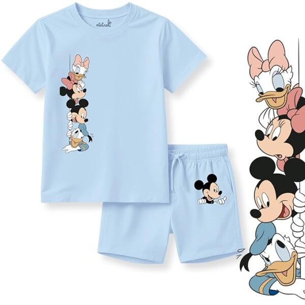 minicult kids Kids Cotton Shorts and Matching Tshirt Coord clothing set with Cute Prints Clothing Set (200gsm Cotton Fabric)(pack of 2) - Image 5
