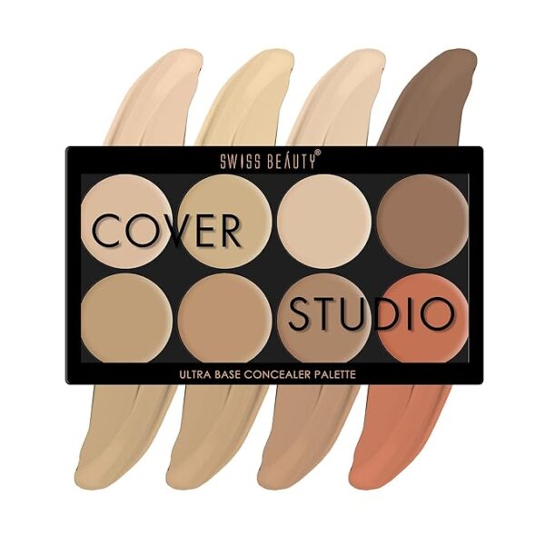 Swiss Beauty Ultra Base Concealer Palette | Light Weight Multi-Purpose Concealer Color Corrector Palette | Shade-02,19g - Image 4