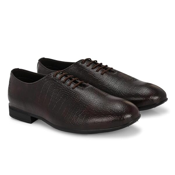 Mens Fredigo Textured Oxford Derby Lace Up & Formal Shoes - Image 2