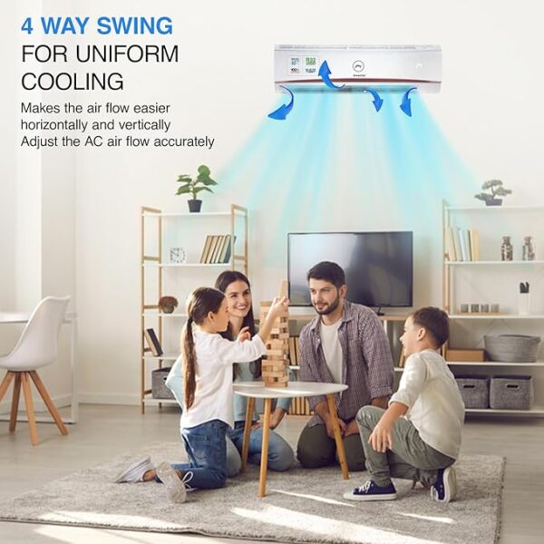 Godrej 2 Ton 5 Star, 5 Years Comprehensive Warranty, 5-In-1 Convertible Cooling, Inverter Split AC (Copper, 4-way Air Swing, EI 24LINV5R32-WWR, White) - Image 4