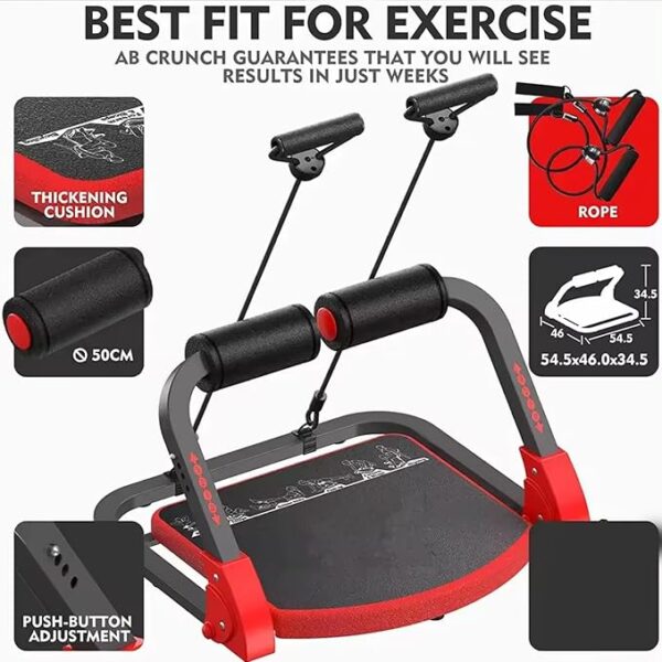 MYHEART Smart Ab Machine Multifunctional Lazy Abdominal Machine | Sit Up Exercise Equipment for Home Gym | Crunches Ab Equipment | Ab Workout Equipment with Adjustable Resistance | Muscle Exerciser - Image 4