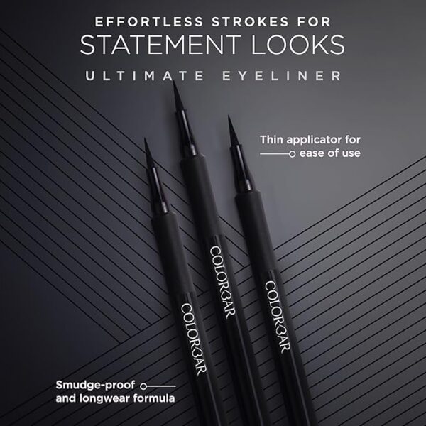 Colorbar Ultimate Eye Liner, Black, 1ml | Waterproof | Transfer-proof | Lasts upto 16 hours - Image 5
