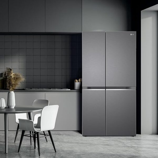 LG 650 L Frost Free Smart Inverter Double Door Side By Side Refrigerator(, Gl-B257Hds3, Dazzle Steel, Convertible) - Image 2