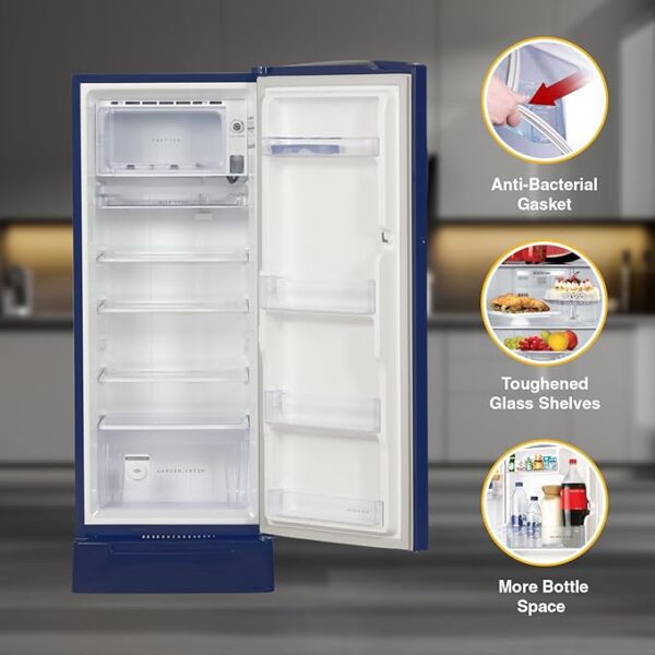 Whirlpool 207 L 5 Star Icemagic Pro Inverter Direct-Cool Single Door Refrigerator (230 IMPRO ROY 5S INV SAPPHIRE ABYSS-Z, Base Stand with Drawer, 2023 Model) - Image 6