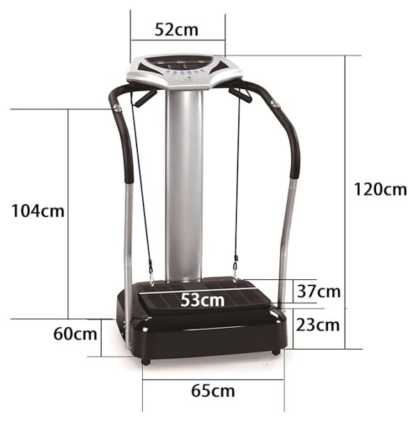 Dolphy Crazy Fit Massager for Full Body Workout Vibration Platform Fitness Machine for Home Gym, Corded Electric, Black & Gray - Image 3