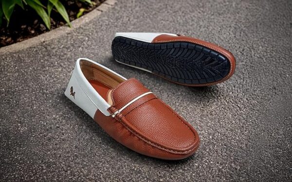 Neeman's Color Block Loafers for Men | Comfortable, Lightweight PU Faux Leather Upper & Flexible EVA Sole - Image 6