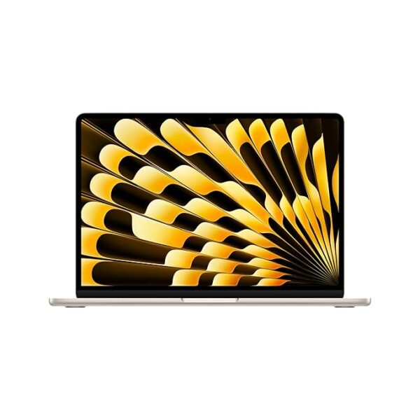 Apple 2024 MacBook Air 13″ Laptop with M3 chip: 34.46 cm (13.6″) Liquid Retina Display, 16GB Unified Memory, 512GB SSD Storage, Backlit Keyboard, 1080p FaceTime HD Camera, Touch ID- Starlight - Image 2