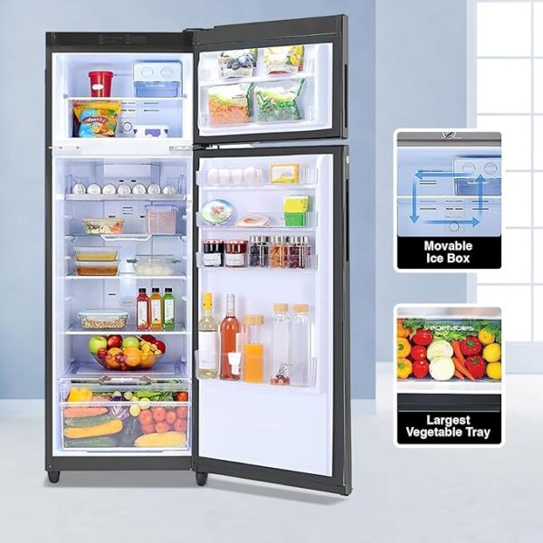Godrej 272 L 3 Star Convertible Technology, 30 days Farms Freshness Inverter Frost Free Double Door Refrigerator(, RF EON 294C RCIT FS ST, Fossil Steel) - Image 5