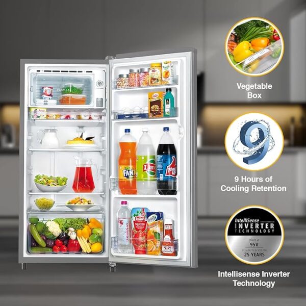 Whirlpool 184 L 4 Star Inverter Direct-Cool Single Door Refrigerator (205 WDE PRM 4S Inv MAGNUM STEEL-Z, Magnum Steel,Grey) - Image 5