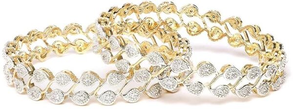 YouBella Jewellery American Diamond Gold Plated Bangles For Women and Girls - Image 4