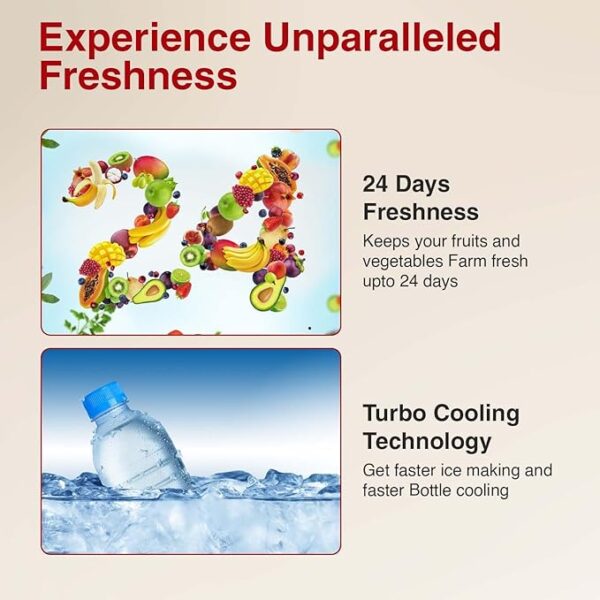 Godrej 180 L 5 Star Turbo Cooling Technology, 24 Days Farm Freshness Direct Cool Single Door Refrigerator With Base Drawer (RD EDGENEO 207E TDF MP WN, Maple Wine) - Image 5