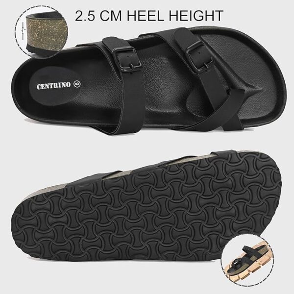 Centrino Men's Cushion Sliders/Slippers | PU Padding on the Footbed | Bounce Back Technology | Comfortable & LightWeight | Waterproof & Everyday Flip Flops for Gents (7312) - Image 3