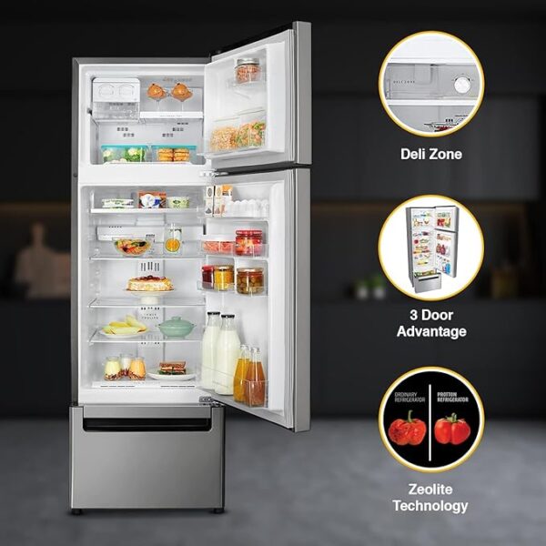 Whirlpool 240 L Frost Free Multi-Door Triple Door Refrigerator (Grey) - Image 5