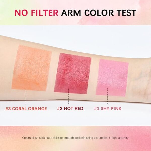 LOOM TREE® 4xMakeup Blush Stick Buildable Easy Application for Eyes Lips Cheeks Cosmetics Red | Makeup | Face | Blush - Image 4