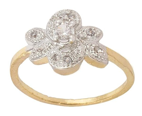 Jewellery Valentine Day Special American Diamond Solitaire Party Alloy Ring for Women & Girls (SKN-3410)
