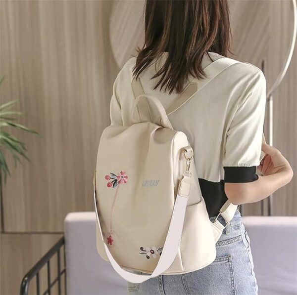 IRMAO 2021 New Flower Embroidered Artistic National Style Oxford Small Capacity Women's Bag Generation Backpack - Image 5
