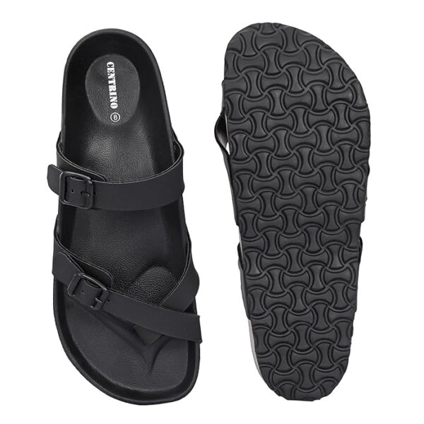 Centrino Men's Cushion Sliders/Slippers | PU Padding on the Footbed | Bounce Back Technology | Comfortable & LightWeight | Waterproof & Everyday Flip Flops for Gents (7312) - Image 2
