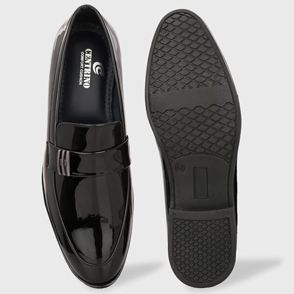 Centrino Slip-On Men's Formal Shoe | Stylish with Soft Cushioned Insole | Trendy Non Lace-Up Design | Perfect for Formal Wear (9705) - Image 5