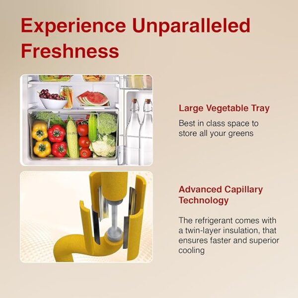 Godrej 183 L 1 Star Advanced Capillary Technology Direct Cool Single Door Refrigerator (2025 Model, RD EDGE 190A TRF ST WN, Steel Wine) - Image 4