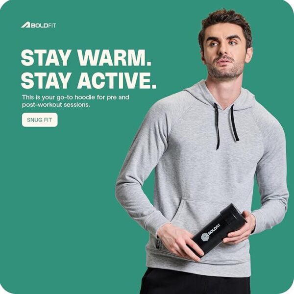 Boldfit Hoodies for Men Stylish Sweat Shirt Men Winter Jacket for Men Winter Wear for Men Thermal Insulation Mens Jacket Full Zipper Pullover for Men Fleece Sweatshirt for Man Hoodies for Man Hoodie - Image 6