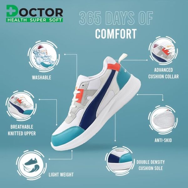 Soft Comfortable and Stylish Sports Shoes for Men | Ultrasoft Outsole Casuals & Flexible Athletics|Lightweight|Gym|Training,Walking | Washable Mens Running Shoe with Memory Foam Insole - Image 2