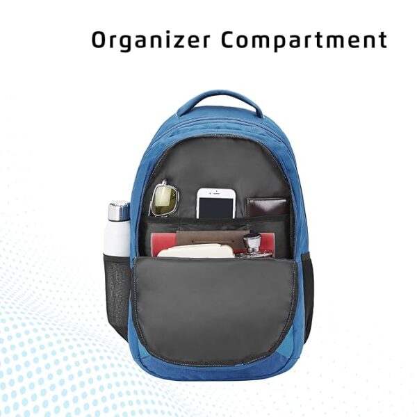 Safari Omega Pro 35L Laptop Backpack with Raincover, 3 compartments, bottle holder, organizer, school bag for boys and girls, college bag for women and men, office bag, travel bag - Image 6