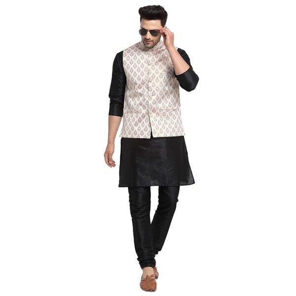 ABH LIFESTYLE Men's Jacquard Stylish Nehru Jacket set. - Image 2