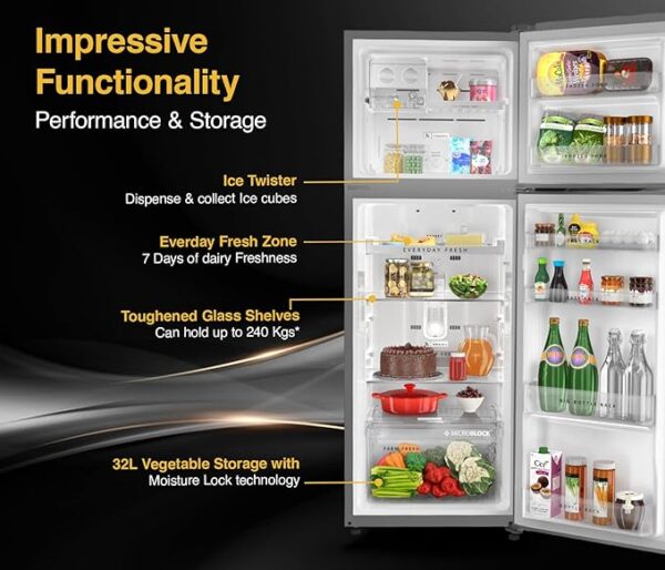 Whirlpool 327 L 3 Star Convertible Frost Free inverter Double Door Refrigerator (IF INV 375 ILLUSIA STEEL(3S) CONV-TL) - Image 5