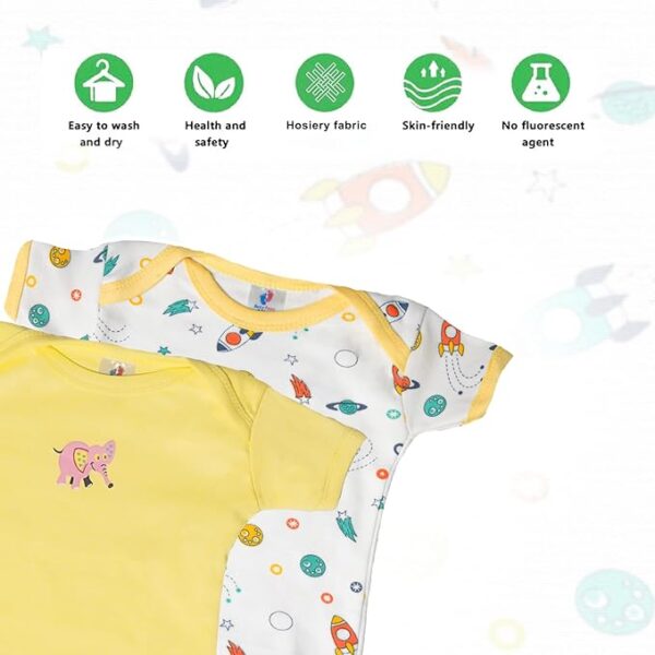 Newborn Baby Clothing Set | Soft & Comfortable extra-soft hosiery fabric | Unisex Gift Pack for Boys & Girls | 13-Piece Baby Clothes Set | Yellow Colour | 0-4 months| Baby Shower Gift - Image 3