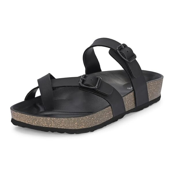Centrino Men's Cushion Sliders/Slippers | PU Padding on the Footbed | Bounce Back Technology | Comfortable & LightWeight | Waterproof & Everyday Flip Flops for Gents (7312)