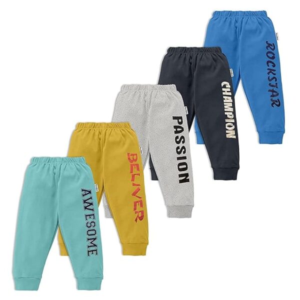 NammaBaby Baby Boys Cotton Printed Track Pants Baby Boy's Regular fit Trackpants (Assorted Prints)