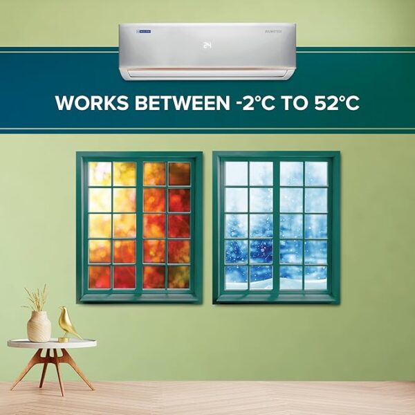Blue Star 2 Ton 3 Star Hot and Cold Inverter Split AC (Copper, Convertible 5 in 1 Cooling, 4 Way Swing, Multi Sensors, Dust Filter, Blue Fins, Self Diagnosis, IC324DNUHC, White) - Image 2