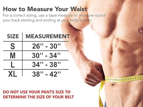 APRODO Power Guidance Nylon Weightlifting Belt Lumbar Waist Support Trainer Protector Belts for Weight Lifting Fitness Sport Gym for Men and Women - Image 5